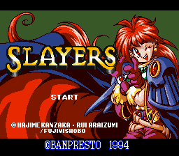 Slayers (english translation) Title Screen